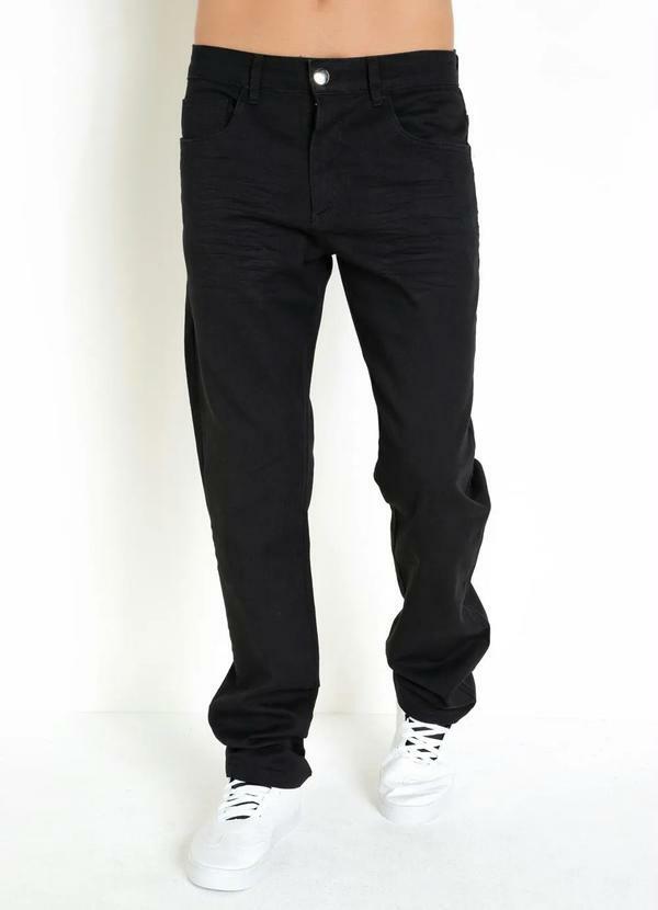 Outlet - Calça Preta com Bolsos Funcionais 5