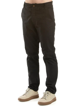 Biogás - Calça Sarja Bege com Elastano Preto - BIOGÁS