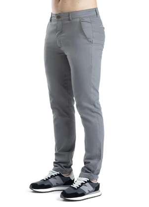 Biogás - Calca Sarja c/ Elastano Chino Importada Cinza - BIOGÁS