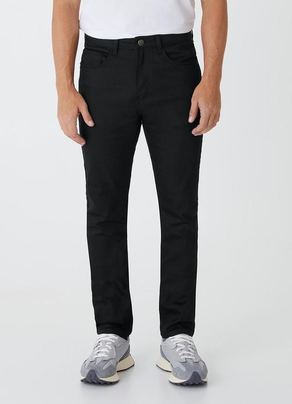 Malwee - Calça Skinny em Sarja Preto