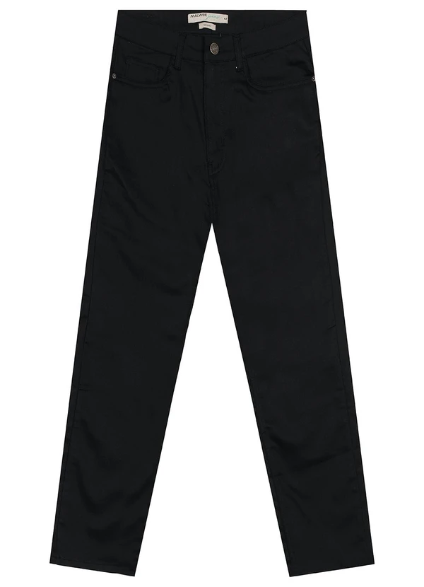 Malwee - Calça Skinny em Sarja Preto 2