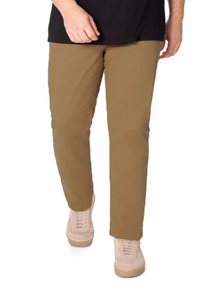 Malwee - Calça Slim em Sarja Cáqui - MALWEE