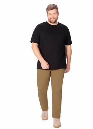 Malwee - Calça Slim em Sarja Cáqui - MALWEE