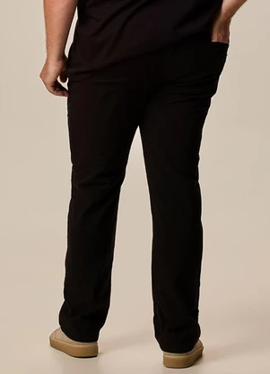 Malwee - Calça Slim em Sarja Preto - MALWEE