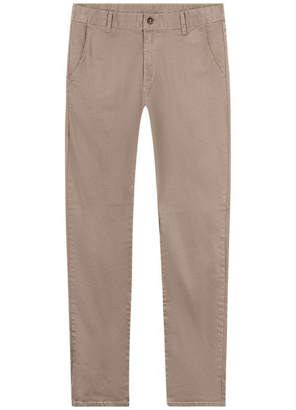 Diametro - Calça Slim Sarja com Elastano Marrom