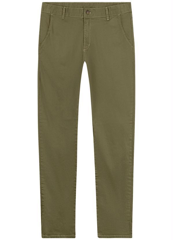 Diametro - Calça Slim Sarja com Elastano Verde