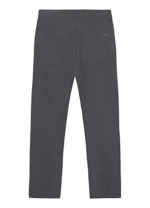 Malwee - Calça Small Slim em Sarja Cinza Escuro - MALWEE