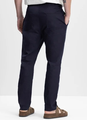 Essendi - Calça Masculina em Linho Azul - ESSENDI