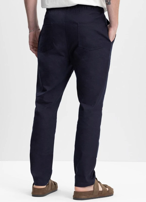 Essendi - Calça Masculina em Linho Azul 2