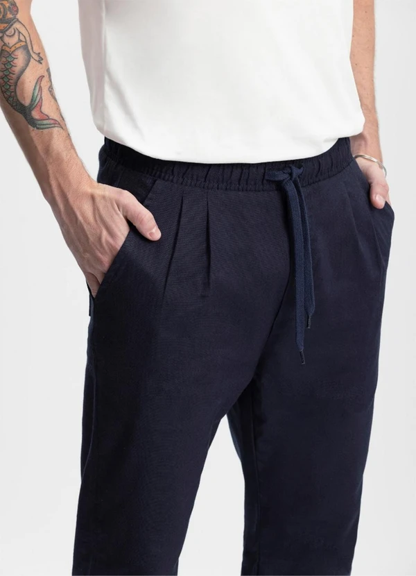 Essendi - Calça Masculina em Linho Azul 3