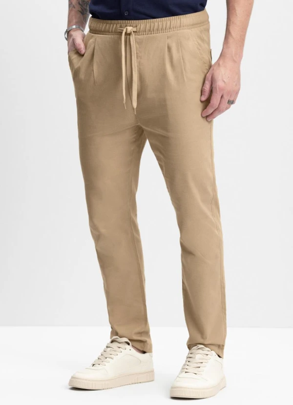 Essendi - Calça Masculina em Linho Marrom