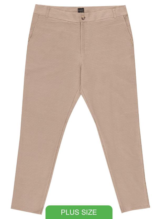 Diametro - Calça Masculina Plus Size Moletinho Marrom