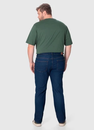 Malwee - Calça Reta Jeans Estonado Plus Azul - MALWEE