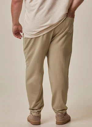 Malwee - Calça Slim em Moeltinho Plus Areia - MALWEE