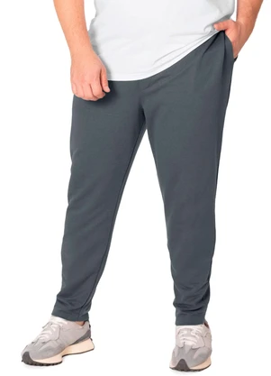 Malwee - Calça Slim em Moeltinho Plus Cinza Chumbo - MALWEE