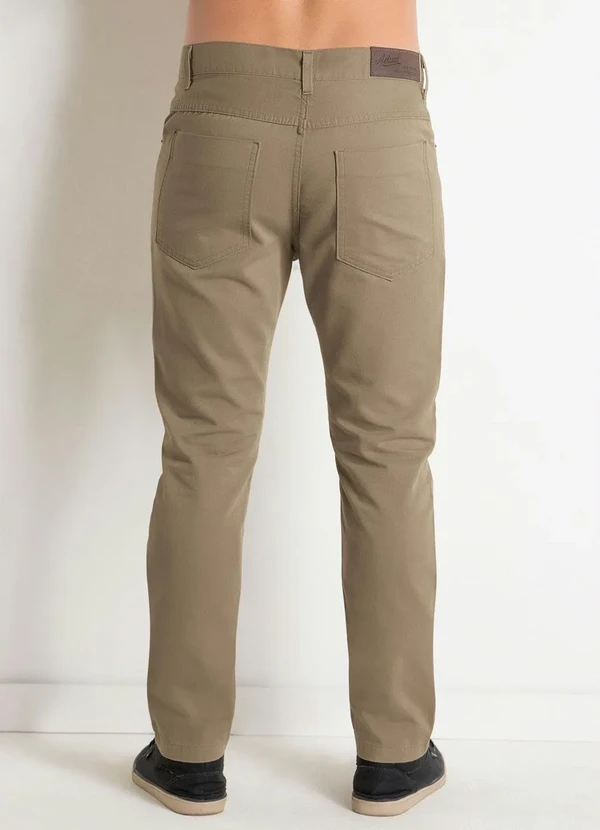 Actual - Calça Actual Bege com Bolsos 7