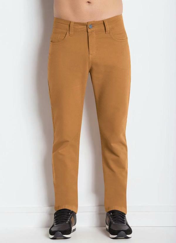 Actual - Calça Actual Caramelo com Bolsos 8