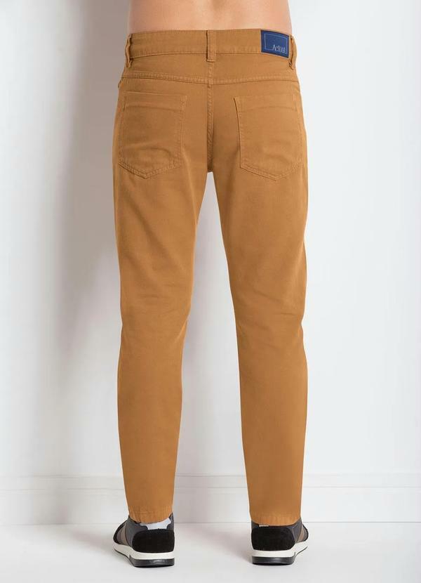 Actual - Calça Actual Caramelo com Bolsos 9