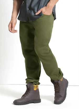 Calça Actual (Verde Militar) com Bolsos - ACTUAL