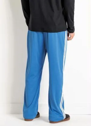 Moda Pop - Calça Azul com Frisos Brancos nas Laterais - MODA POP