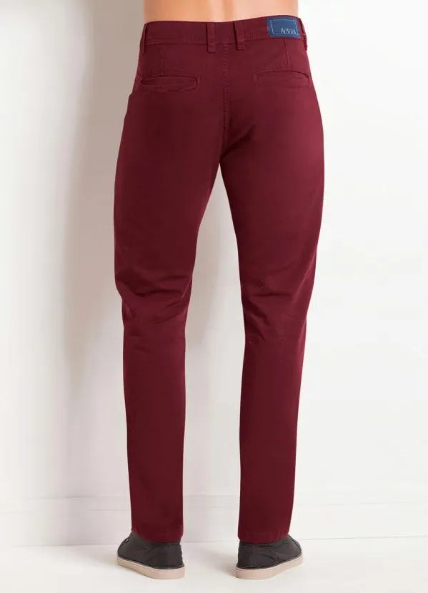 Actual - Calça Masculina Actual Bordô 8