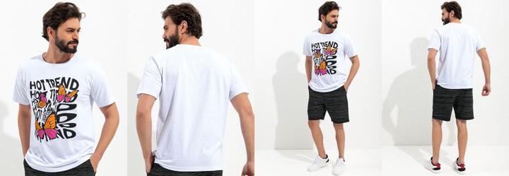 Blusa Branco em Malha de Algodo