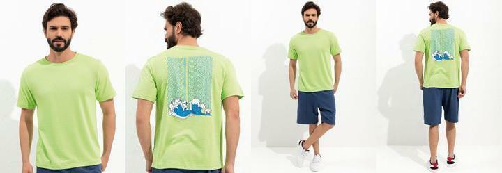 Blusa Verde Lima em Malha de Algodo