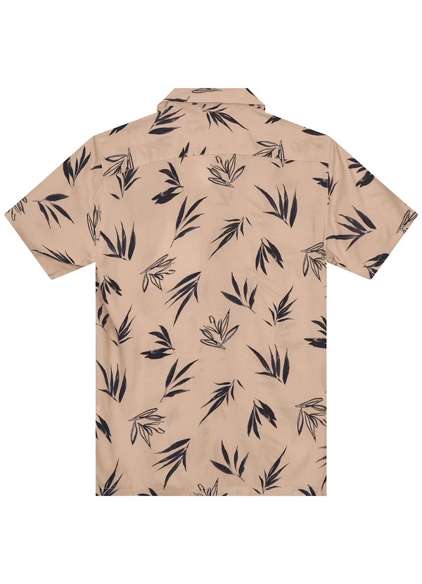 Malwee - Camisa Bege Regular Tropical 2