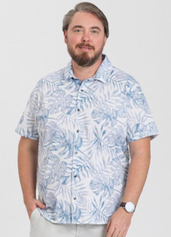 Select - Camisa de Botões Masculina Azul