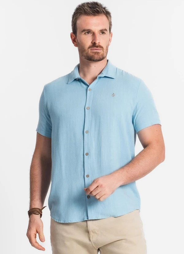 Diametro - Camisa de Linho Strong Masculina Azul 4