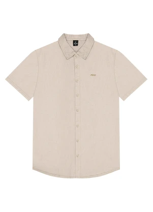 Fico - Camisa de Mangas Curtas com Linho Branco - FICO