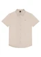 Fico - Camisa de Mangas Curtas com Linho Branco - variação: Branco