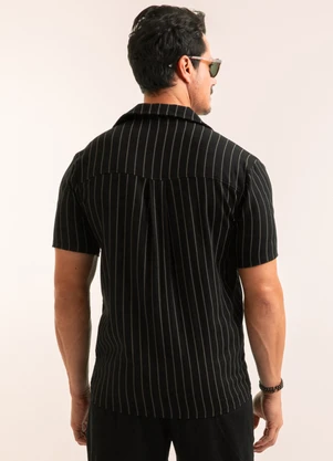 Exco-oil - Camisa em Tecido com Linho Preto - EXCO-OIL