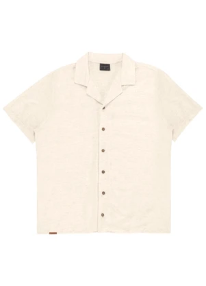 Diametro - Camisa em Viscolinho Masculina Bege - DIAMETRO