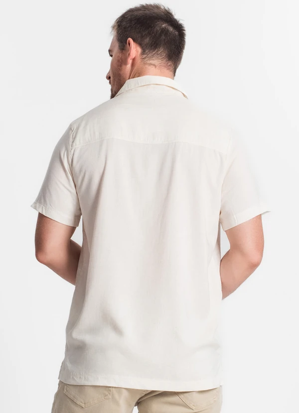 Diametro - Camisa em Viscolinho Masculina Bege 3