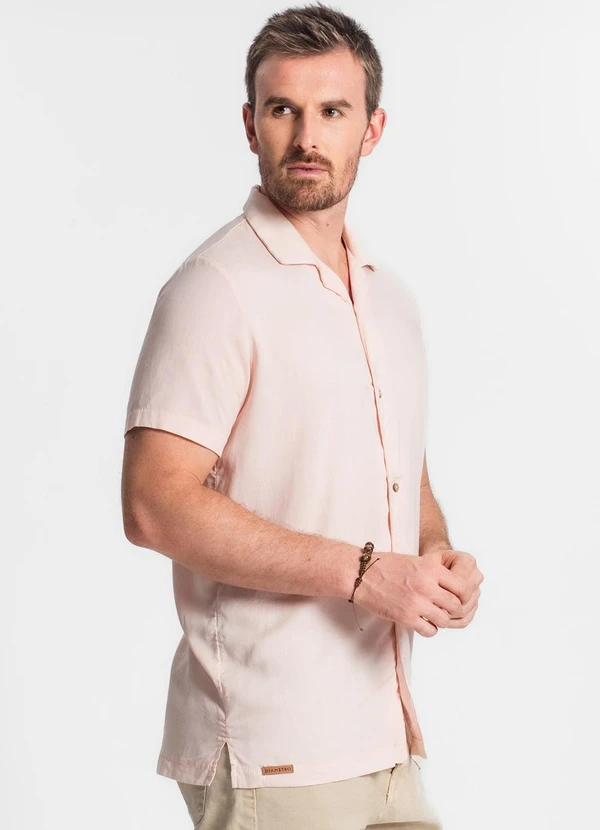 Diametro - Camisa em Viscolinho Masculina Rosa 4
