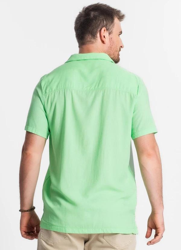 Diametro - Camisa em Viscolinho Masculina Verde 2