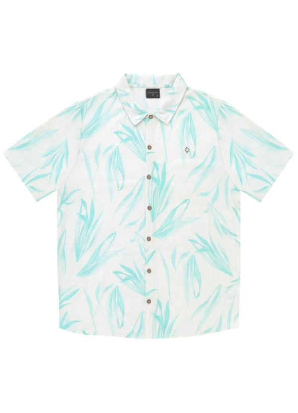 Diametro - Camisa Estampa Florida Masculina Azul