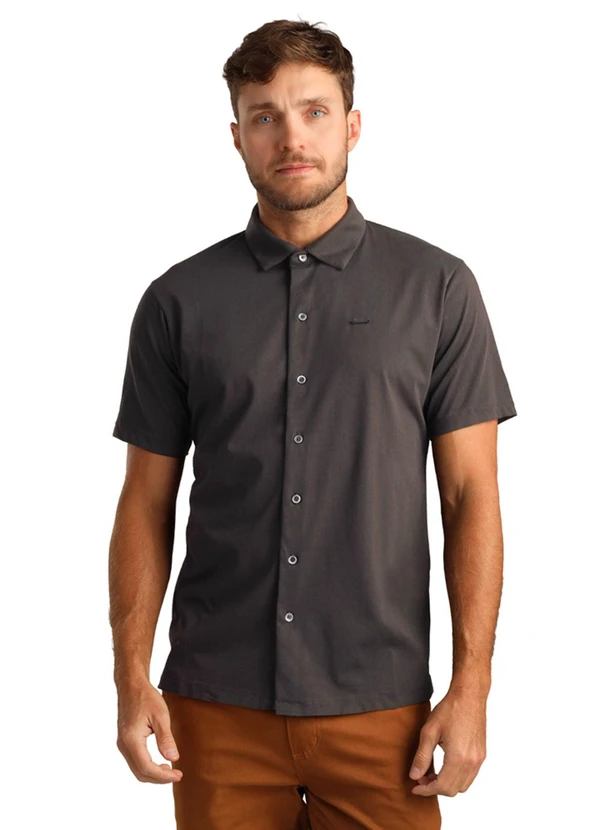 Biogás - Camisa M/C Malha Importado Chumbo 1