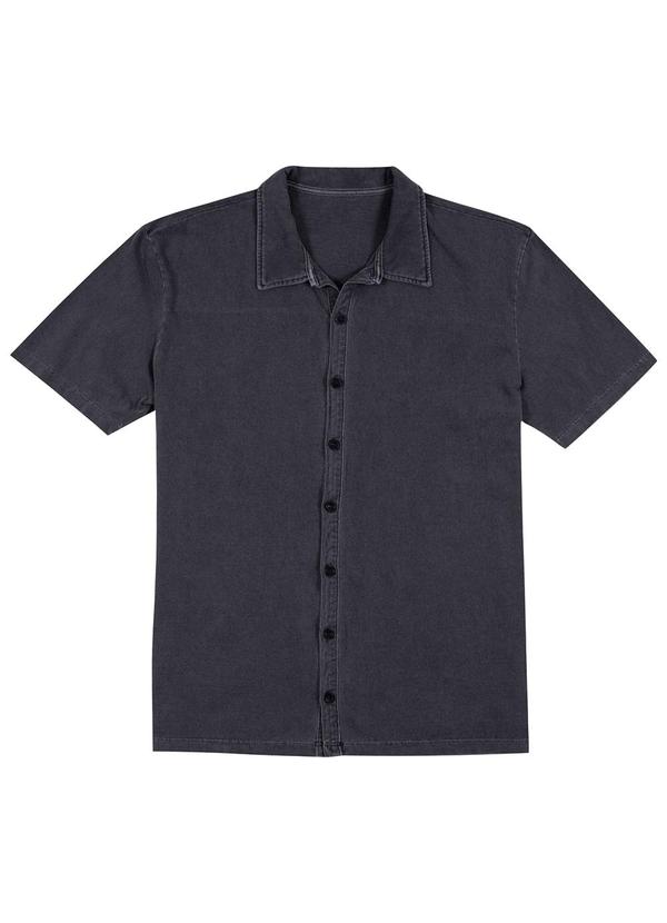 Exco - Camisa Manga Curta com Botões Preto