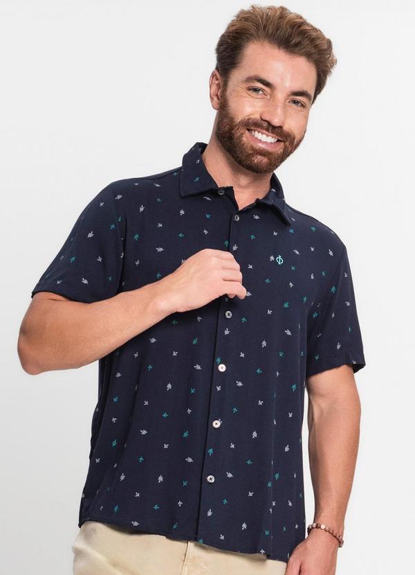Diametro - Camisa Masculina Azul