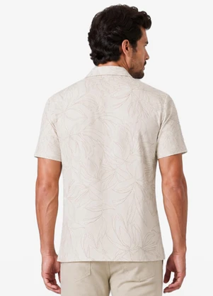 Diametro - Camisa Masculina Cotton Leve Estampada Bege - DIAMETRO