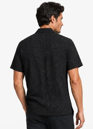 Diametro - Camisa Masculina Cotton Leve Estampada Preto - DIAMETRO