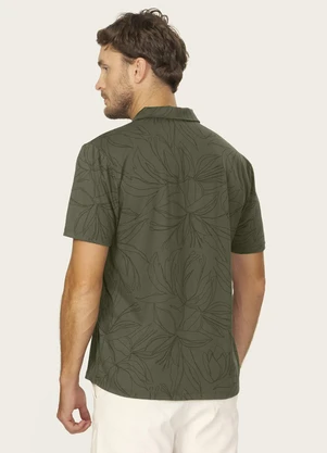 Diametro - Camisa Masculina Cotton Leve Estampada Verde - DIAMETRO