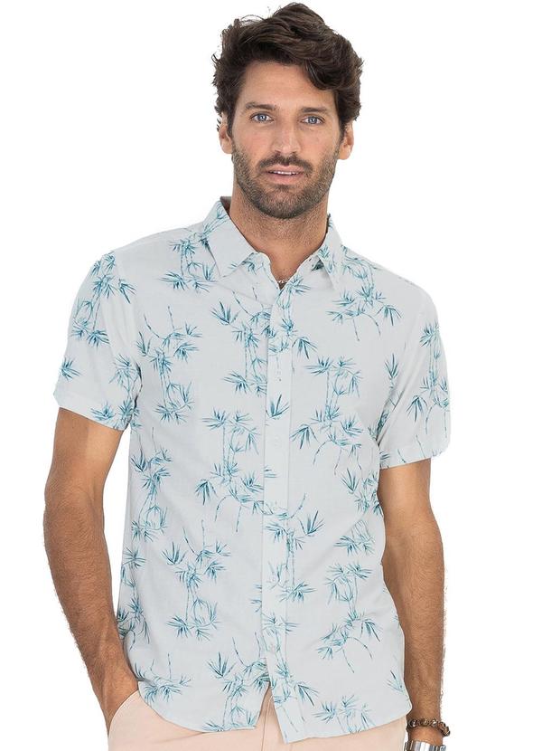 Diametro - Camisa Masculina em Tricoline Azul