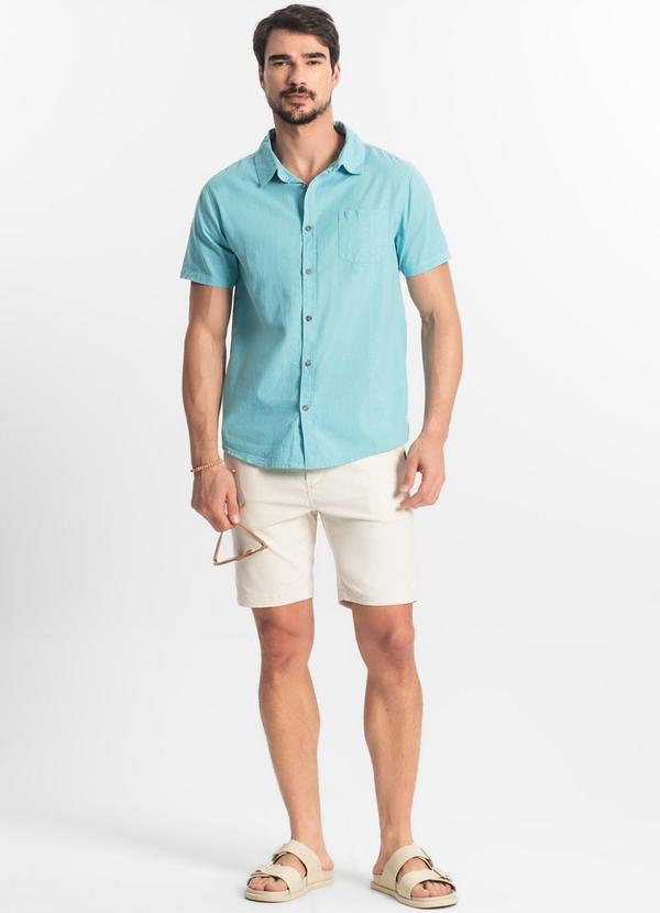 Diametro - Camisa Masculina em Tricoline Azul 3