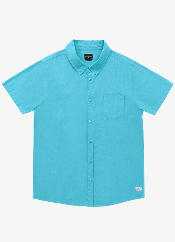 Diametro - Camisa Masculina em Tricoline Azul 5