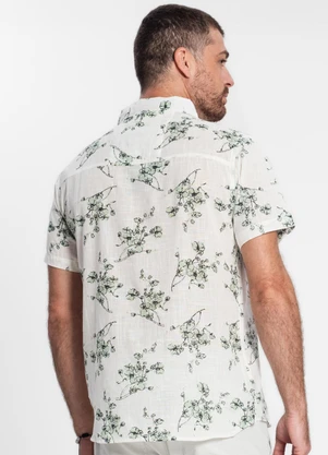 Diametro - Camisa Masculina em Tricoline Bege - DIAMETRO