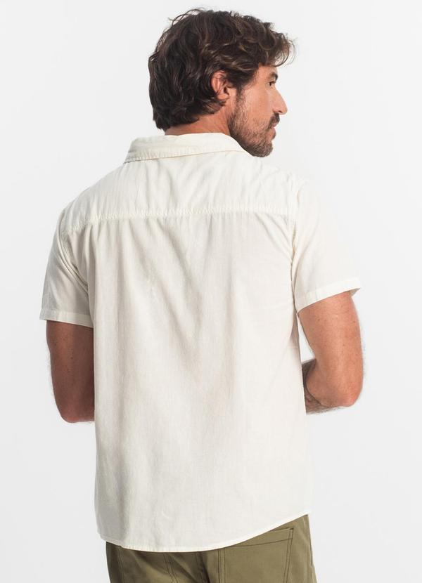 Diametro - Camisa Masculina em Tricoline Bege 3