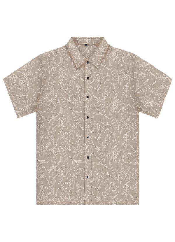 Diametro - Camisa Masculina em Viscose Bege